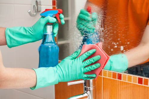 Carpet cleaning equipment prepared for a safe working environment