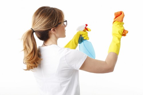 Cleaner in W6 performing detailed kitchen cleaning