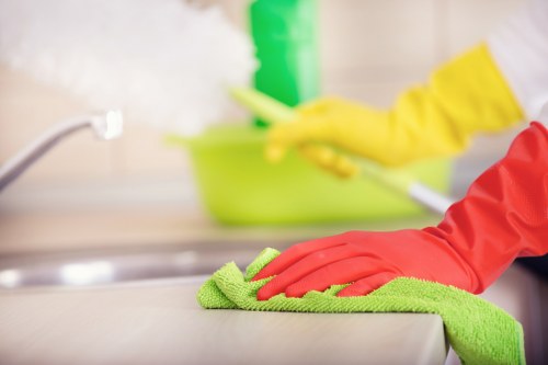 Delicate sofa cleaning on a luxury upholstered couch